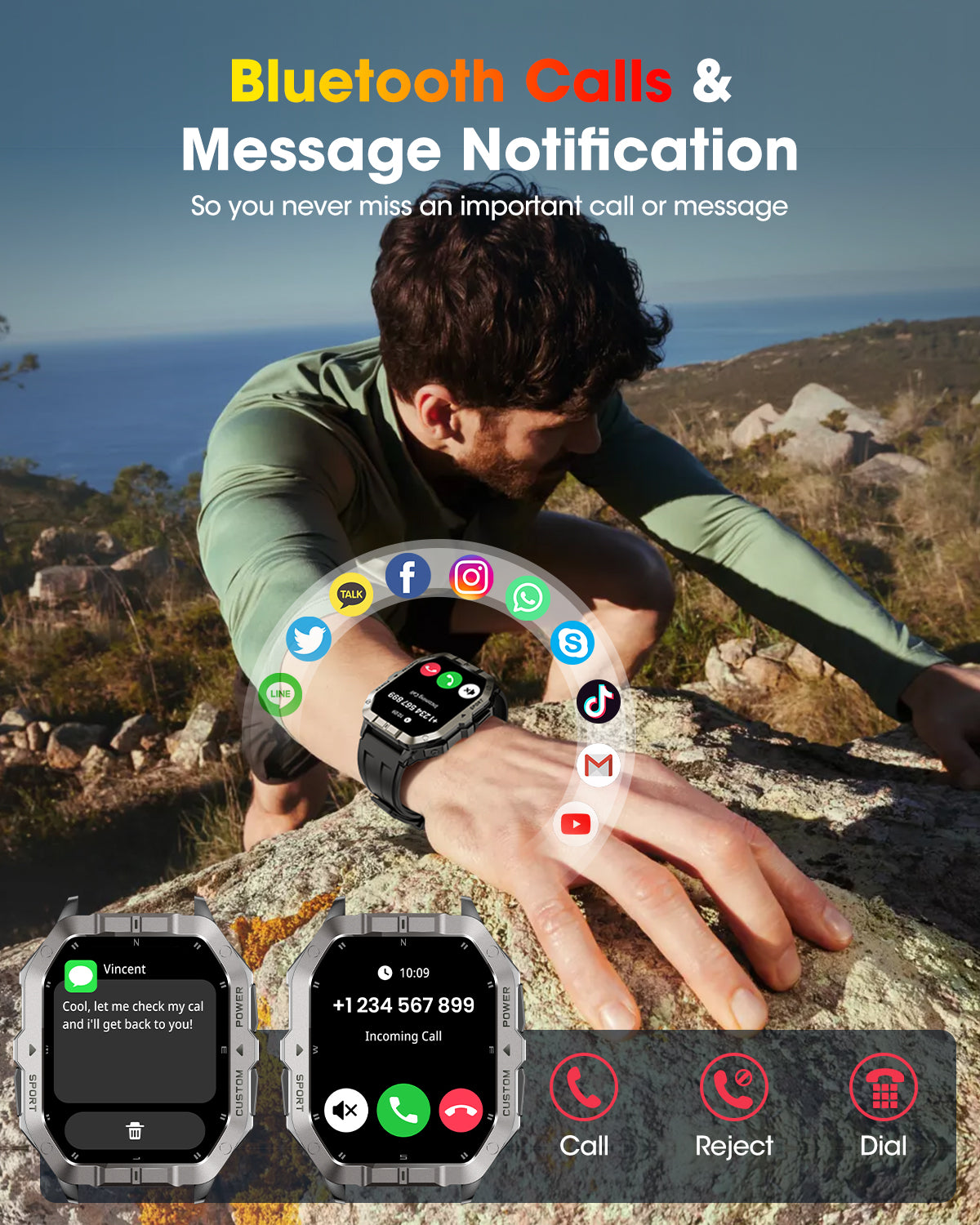 G61 Kids’ Smartwatch with 100+ Sports Modes