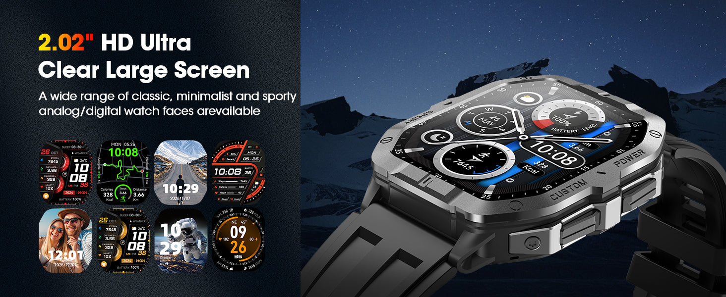AK98 Women's Smartwatch, Elegant Round